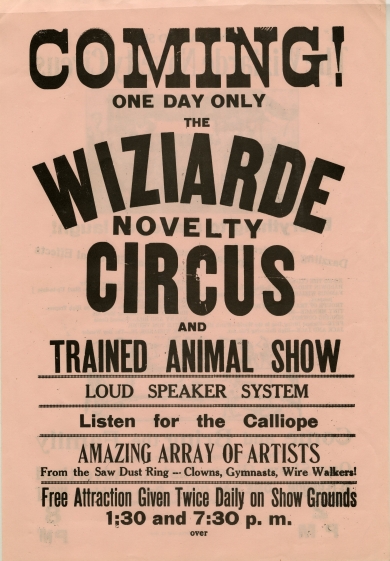 When the Wiziardes were not performing in their family circus, they were running a successful bakery in Westmoreland, Kansas.