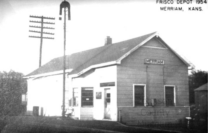 Merriam’s Frisco Railroad depot. Date unknown. Johnson County Museum